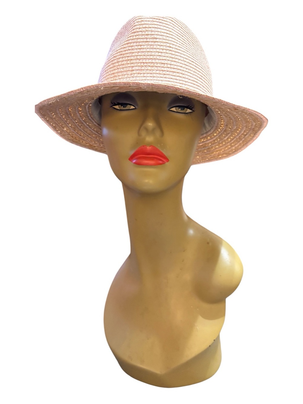 Galliano Sorbatti Fedora Polyester / Straw Sun Hat Made in Italy